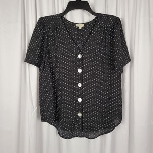 Black Polka Dot Top